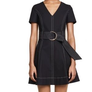 DVF Short Sleeve Fit and Flare Dress